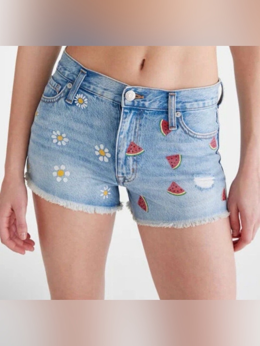 Aeropostale High-Rise Denim Shorty Shorts Size 0